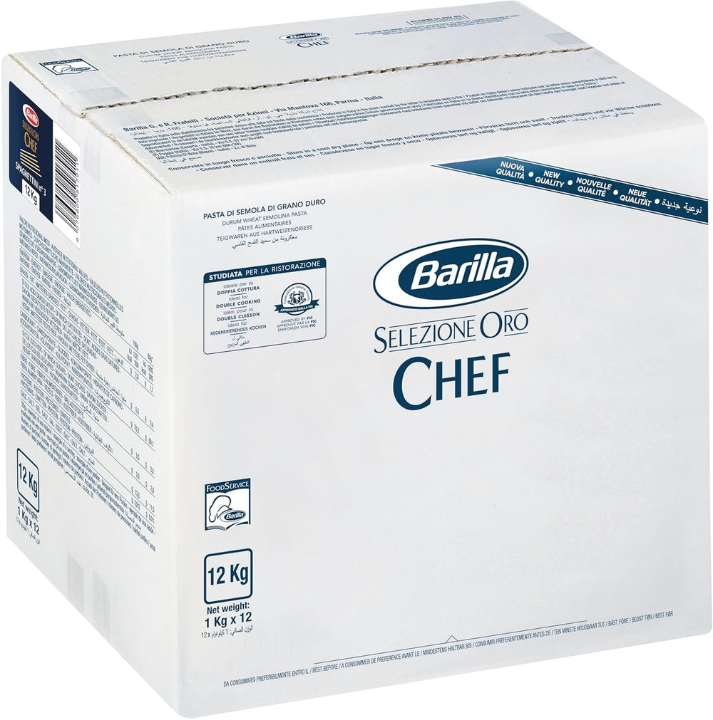 Barilla Selezione Oro Chef Spaghettini n. 3, pachet de 12 (12 x 1kg)
