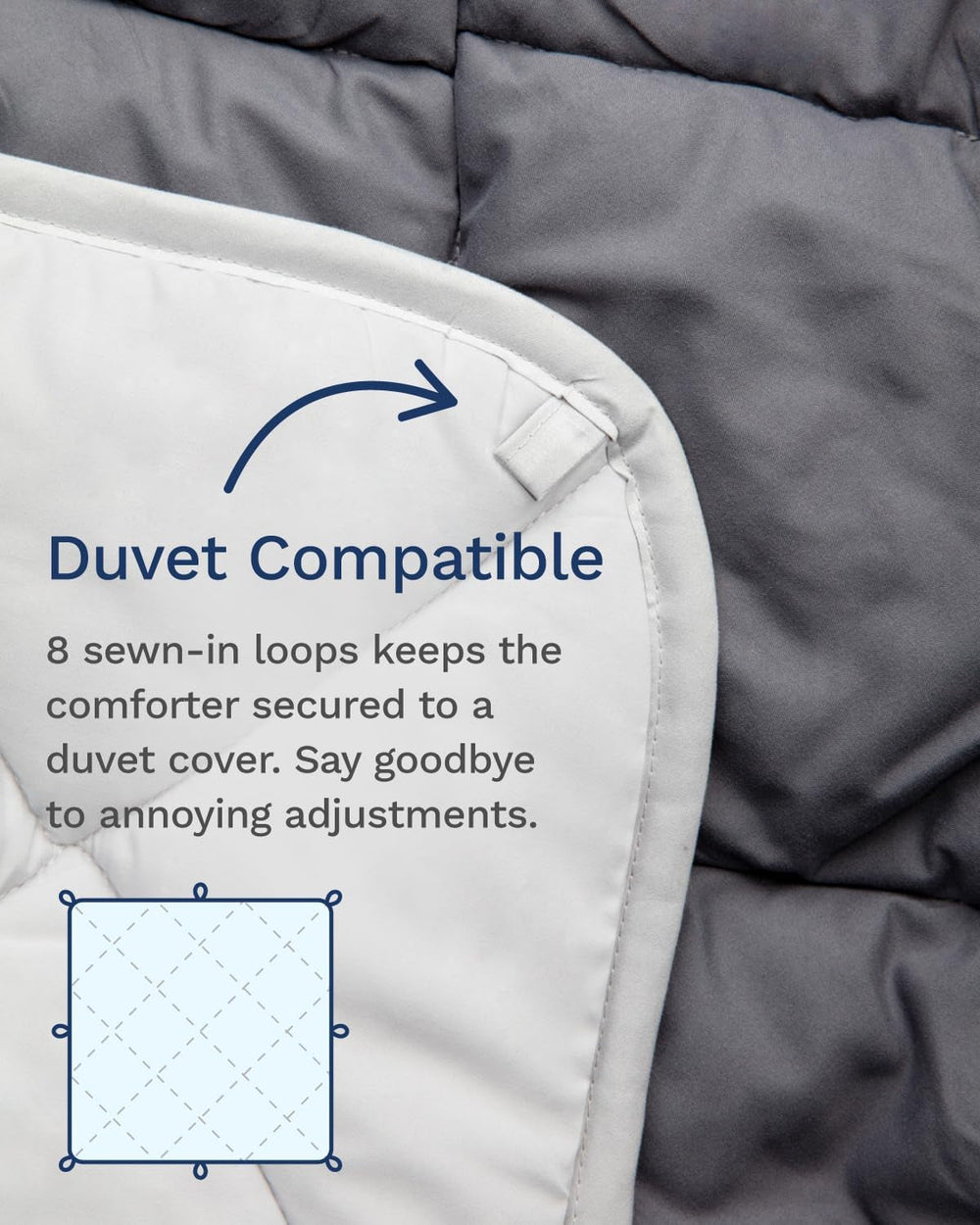 All Seasons Twin/Twin XL în jos plapumă alternativă reversibilă - respirabil, extra lung, de înaltă calitate, microfibră moale - plapumă gri acoperire inserție Plapumi si pilote Naty Shop