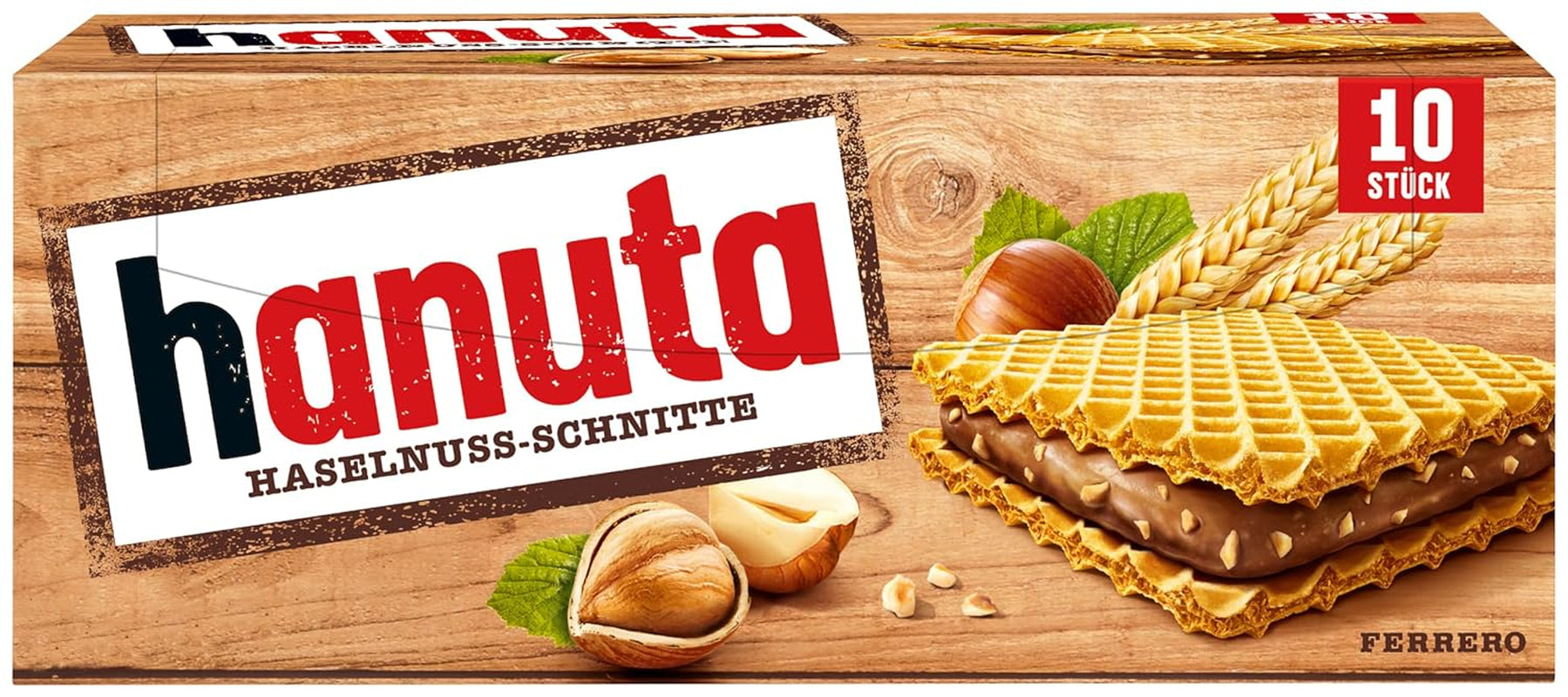 Ferrero Hanuta, 10 bucăți, 220g