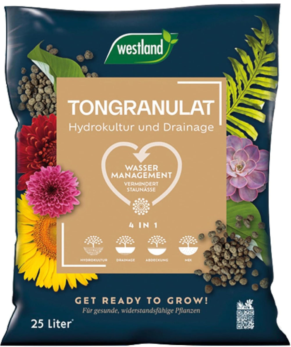 Granule de argilă Westland, 5 l – Granule pentru plante ideale pentru hidroponie, substrat de drenaj fără aditivi chimici, pentru uz interior și exterior