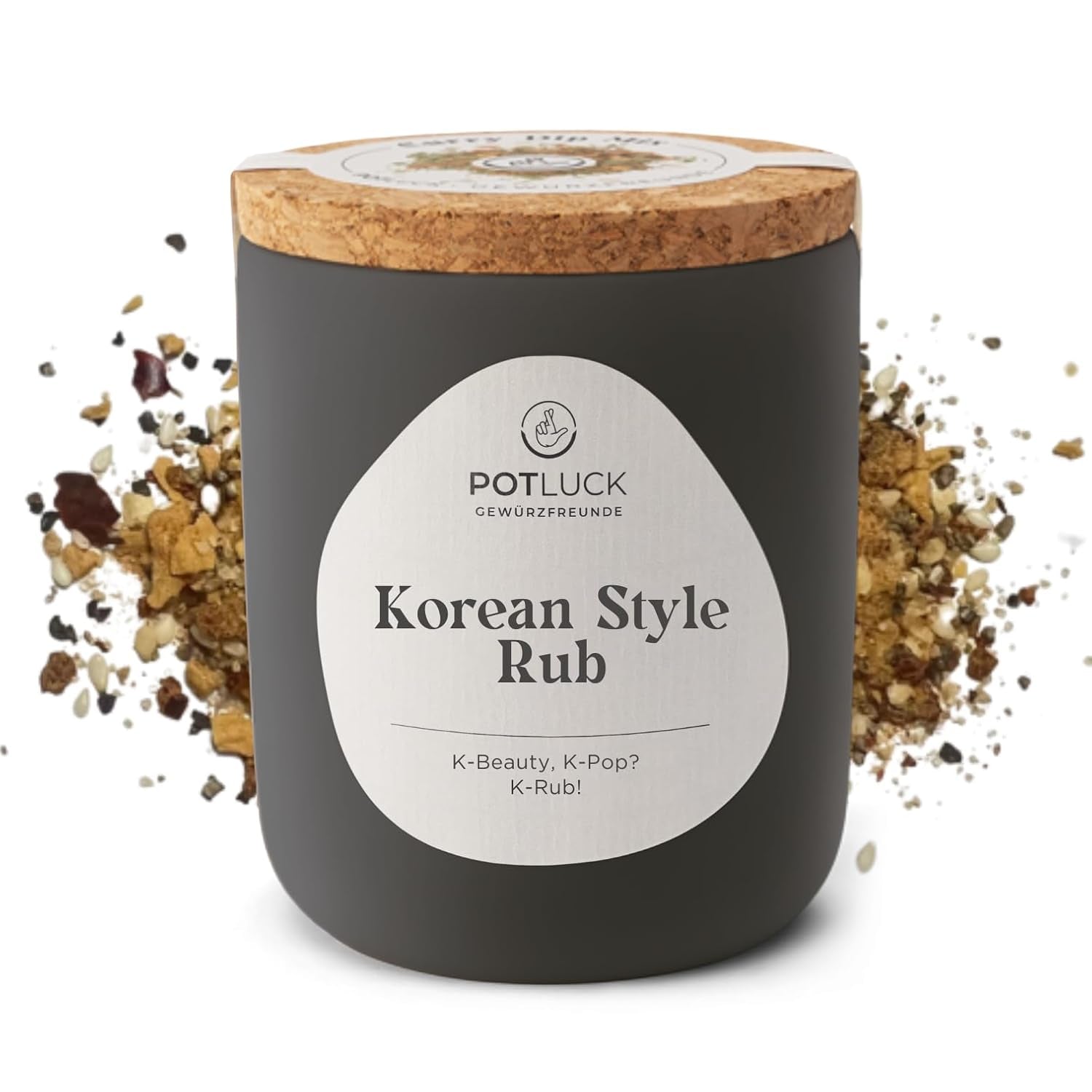 Potluck | Umami Crunch | Würzmischung im Keramiktopf | 75 g | Vegan, glutenfrei und mit natürlichen Inhaltsstoffen