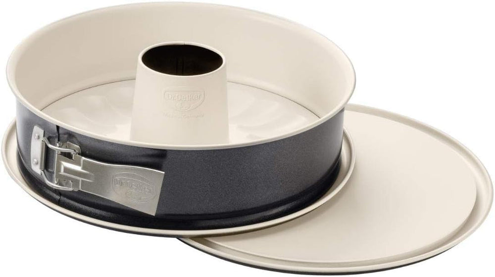 Dr. Oetker Gugelhupfform Ø 22 Cm BACK-TREND, Backform Für Gugelhupf, Runde Bundform Aus Stahl Mit Keramisch Verstärkter Antihaft-Beschichtung (Farbe: Creme/Anthrazit), Menge: 1 Stück Matrite si tavi pentru copt Naty Shop Springform 26Cm 2 Böden