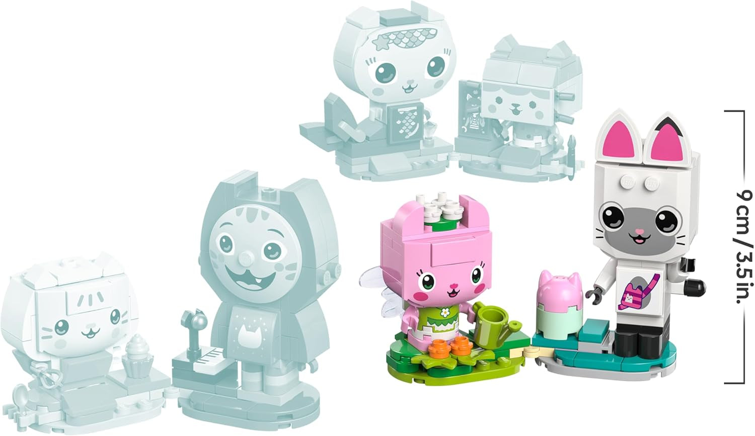 LEGO Gabbys Puppenhaus Gabbys Katzenfreunde - Spielzeug mit 6 Tierfiguren inkl. Meerkätzchen und Kitty Fairy - Ständer zum Ausstellen - Geschenk für Mädchen ab 6 Jahren - 11215