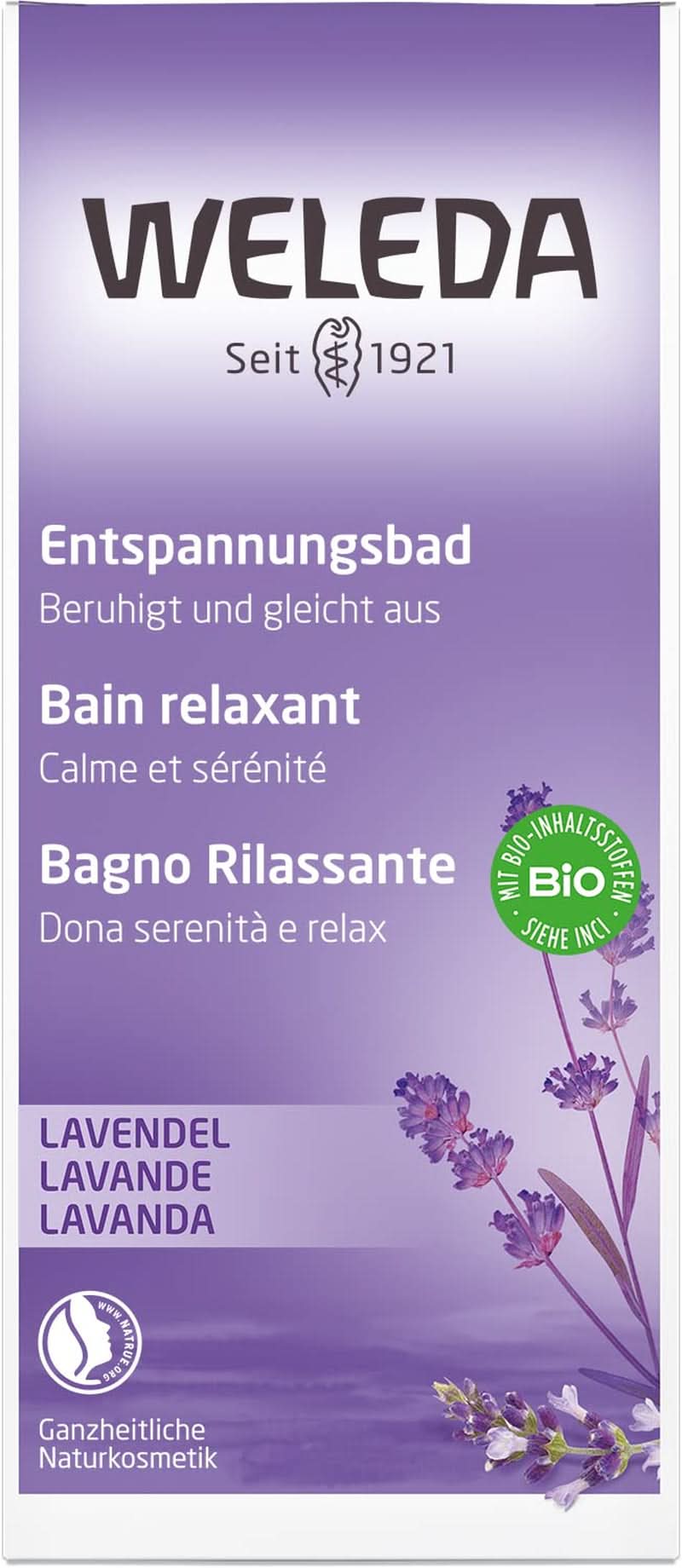 WELEDA BIO, baie de sănătate cu cosmetice naturale cu ulei de lavandă reală pentru a calma simțurile și pentru un somn bun, 200 ml Duș și baie Naty Shop