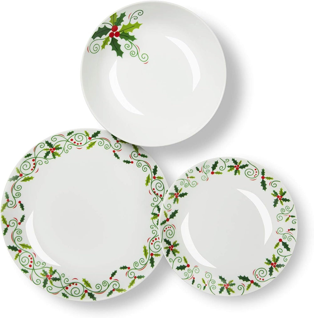 Excelsa SERV.TAV.18 PZ CHRISTMAS HOLLY Weiß