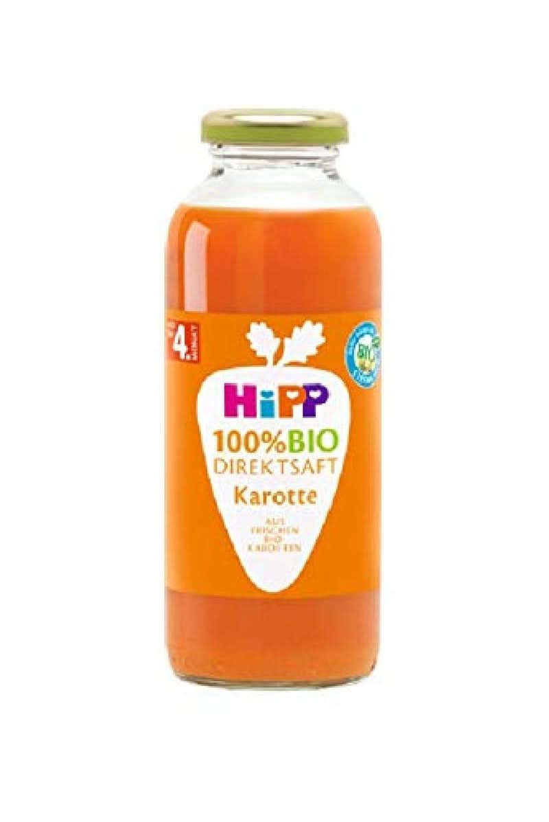 Hipp sucuri 100% organice, multifruct cu morcov, pachet de 6 (6 x 330 ml) Naty Shop 6 x 330 ml Morcov