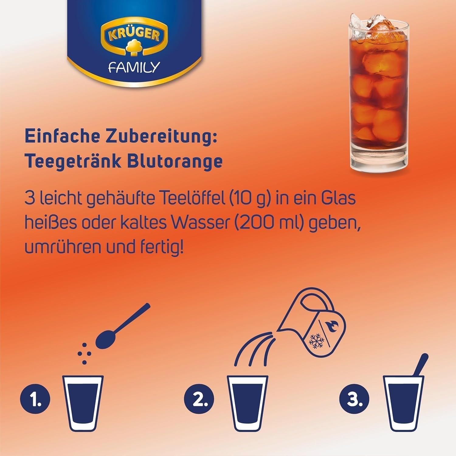 Ceai de portocale roșii KRÜGER (400 g)