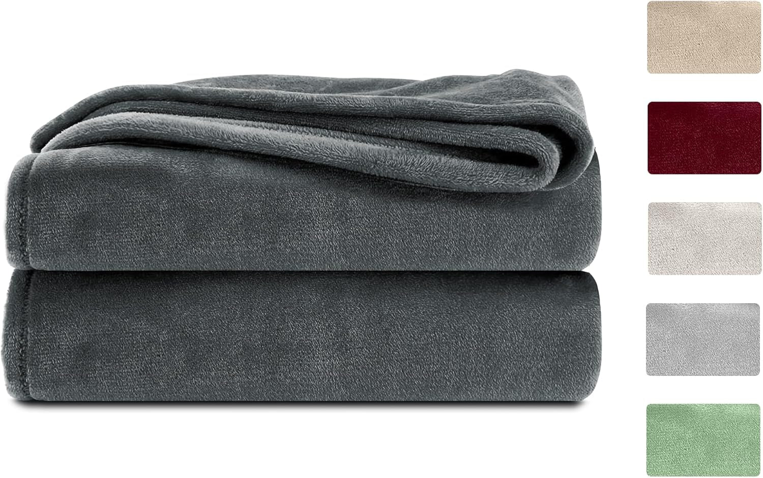 Komfortec pătură pufoasă, pătură confortabilă, pătură fleece, certificată Oeko-Tex, super moale, 150X200 Cm, 260 G/M², bej Paturi si Cuverturi Besuche den Komfortec-Store Antracit 220 X 240 Cm