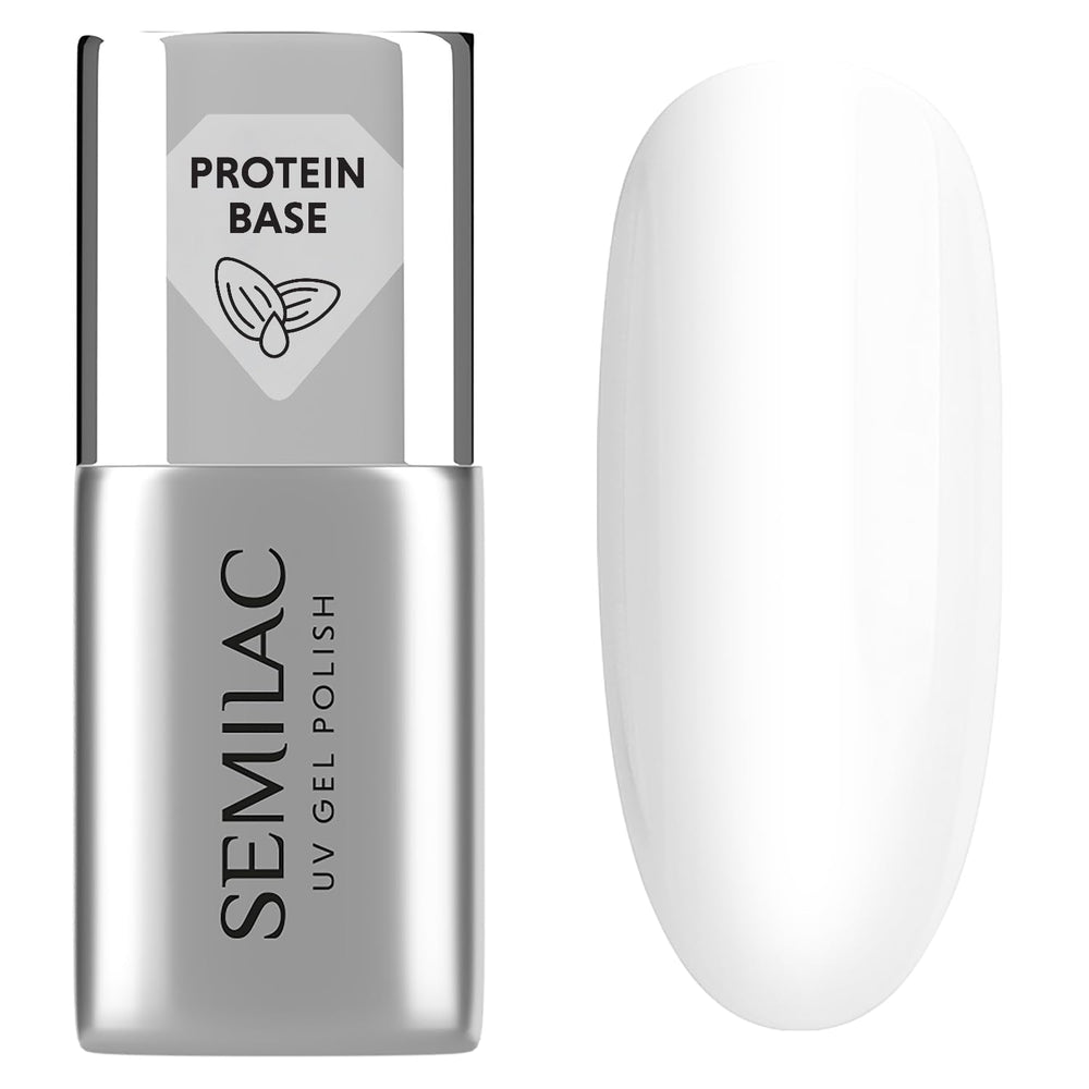Bază de ojă UV Semilac Pure&Clean 7 ml – Bază hibridă autonivelantă pentru unghii sensibile