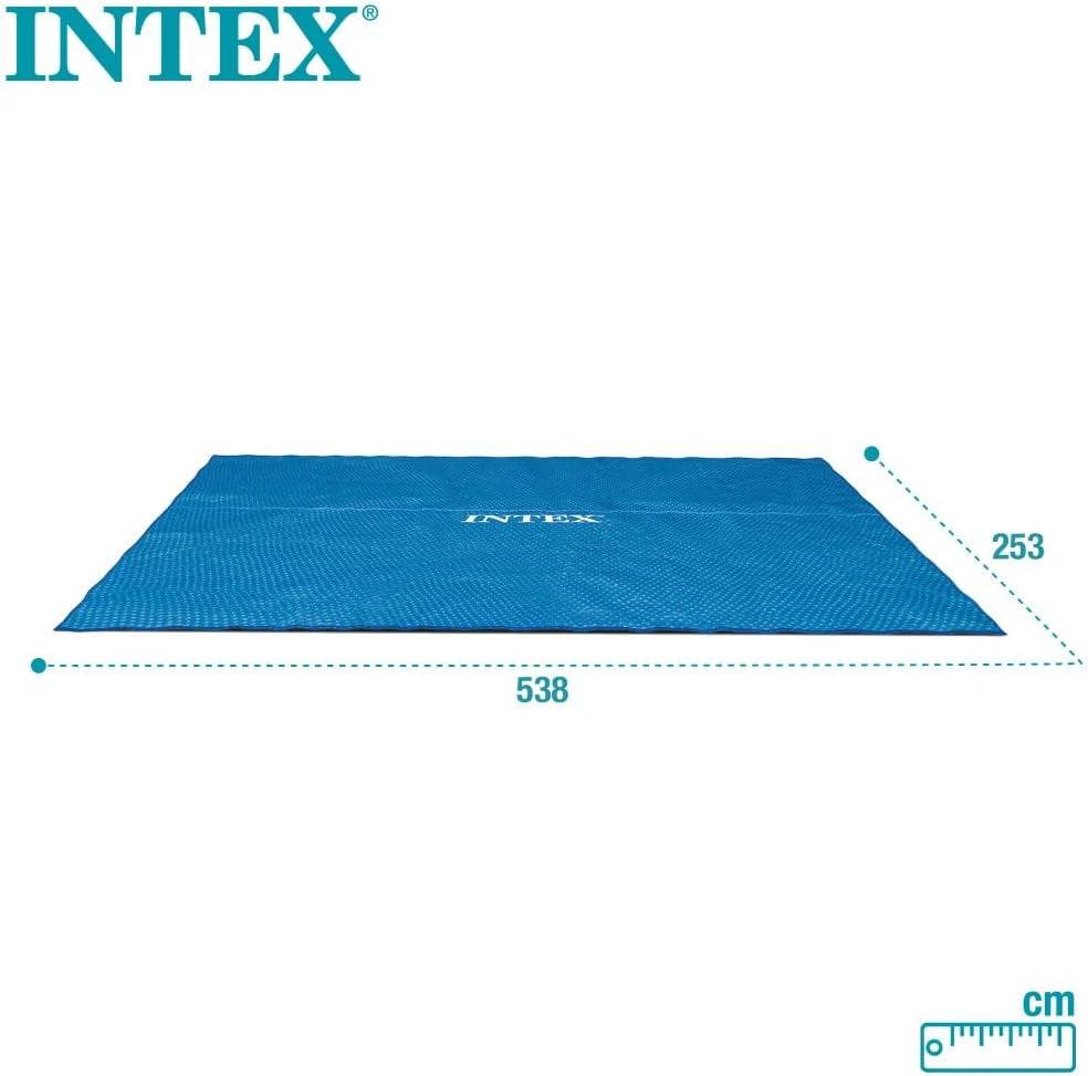 Husă solară Intex pentru saltea dreptunghiulară Ultra Frame 549 x 274 cm, grosime 160 microni, dimensiuni fabricate: 538 x 253 cm, 28016, albastră
