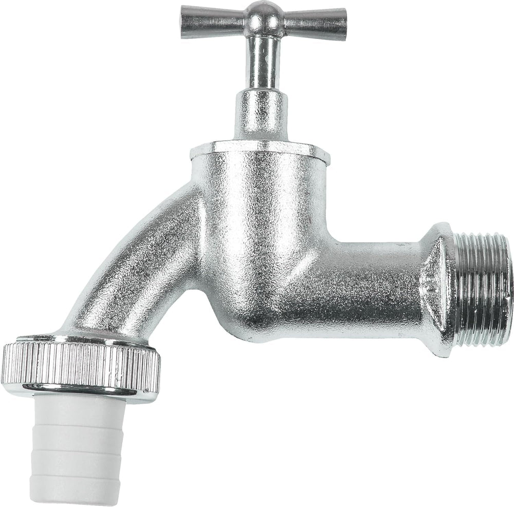 Robinet Cornat - filet exterior 20,95 mm (1/2 inch) - Include racord furtun - Alamă de înaltă calitate - Ideal ca robinet de exterior / robinet pentru butoaie de ploaie / robinet / supapă de închidere / FLOR92590