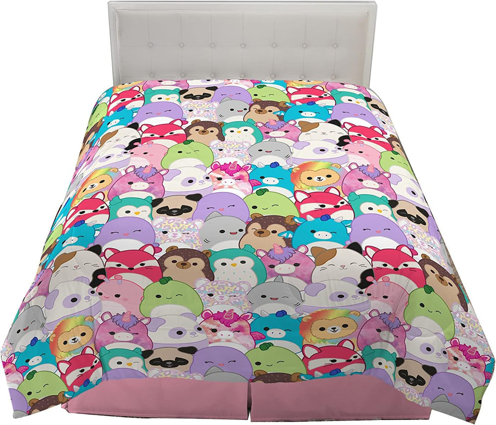 Lenjerie de pat Franco Squishmallows, microfibră moale, pentru paturi duble Plapumi si pilote Naty Shop Plafon complet Complet