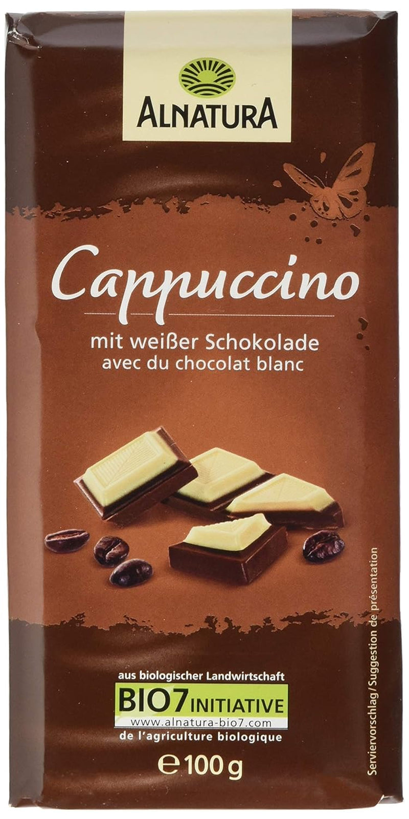 Ciocolată organică umplută cu cappuccino, 100g