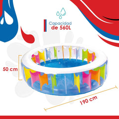Piscină Jilong Rainbow Ø 190 x 50 cm Piscină pentru copii Piscină pentru copii Piscină pentru grădină și terasă