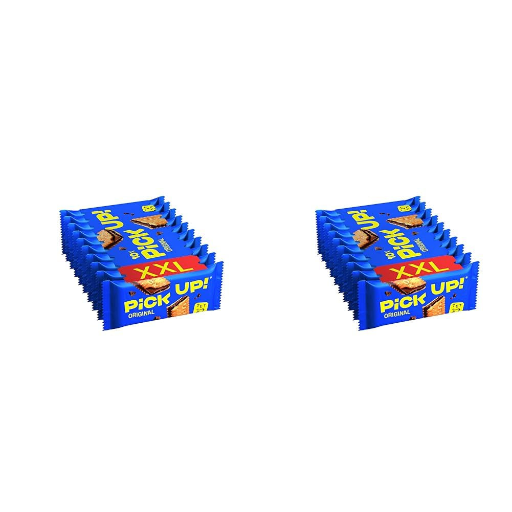 Pick UP! Original, Baton de fursecuri cu o batonă crocantă de ciocolată cu lapte între două fursecuri, Gustare la pachet, 1 pachet (10 x 28 g)