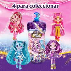 Pixlings Magische Pixlings-Puppen, 4 Verschiedene Puppen – 2 neu – Fashion Doll 15 cm – Zaubertränke – geheimes Spielzeug mit Tränken (MG101000)
