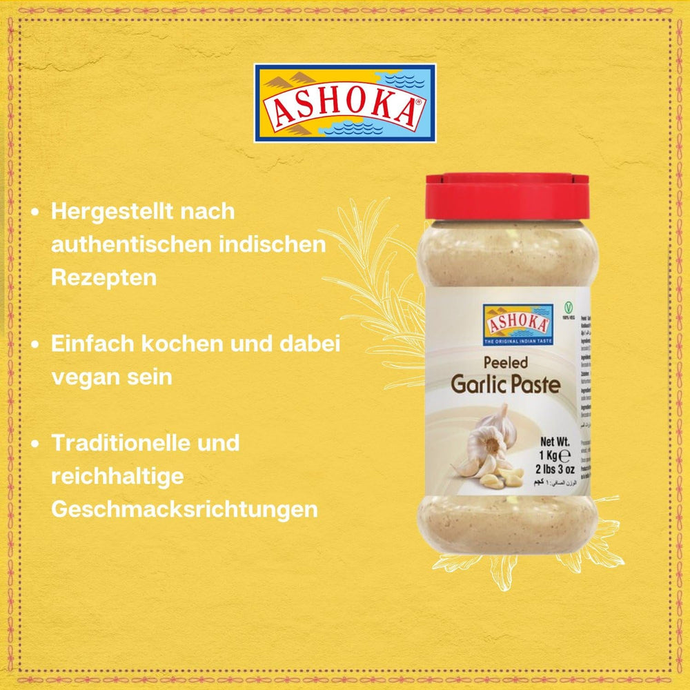 ASHOKA - Geschälte Knoblauch Paste - (1 X 1 KG)