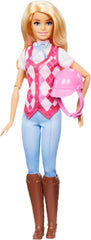 Barbie Puppe Malibu“ und Zubehör von Barbie Mysteries: Das geheimnisvolle Pferdeabenteuer“, inklusive Modepuppe, abnehmbarem Reitoutfit und Helm, HXJ38