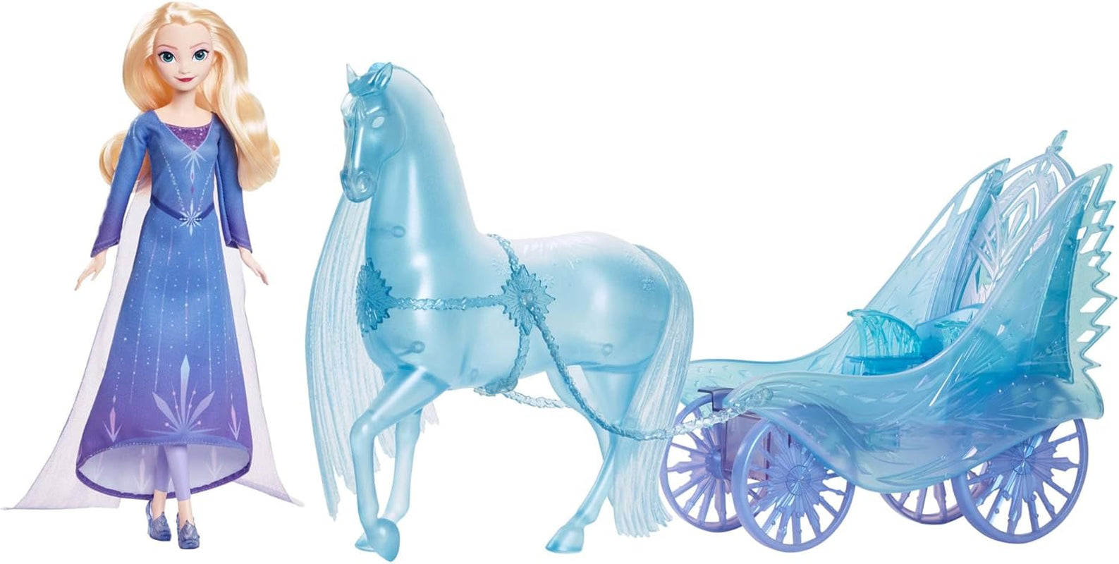 Mattel Disney Die Eiskönigin Elsa Puppe, Die Eiskönigin Puppe, kämmbare blonde Haare, beweglich, ausziehbare Schuhe, Disney Geschenke, Spielzeug ab 3 Jahre, HLW47