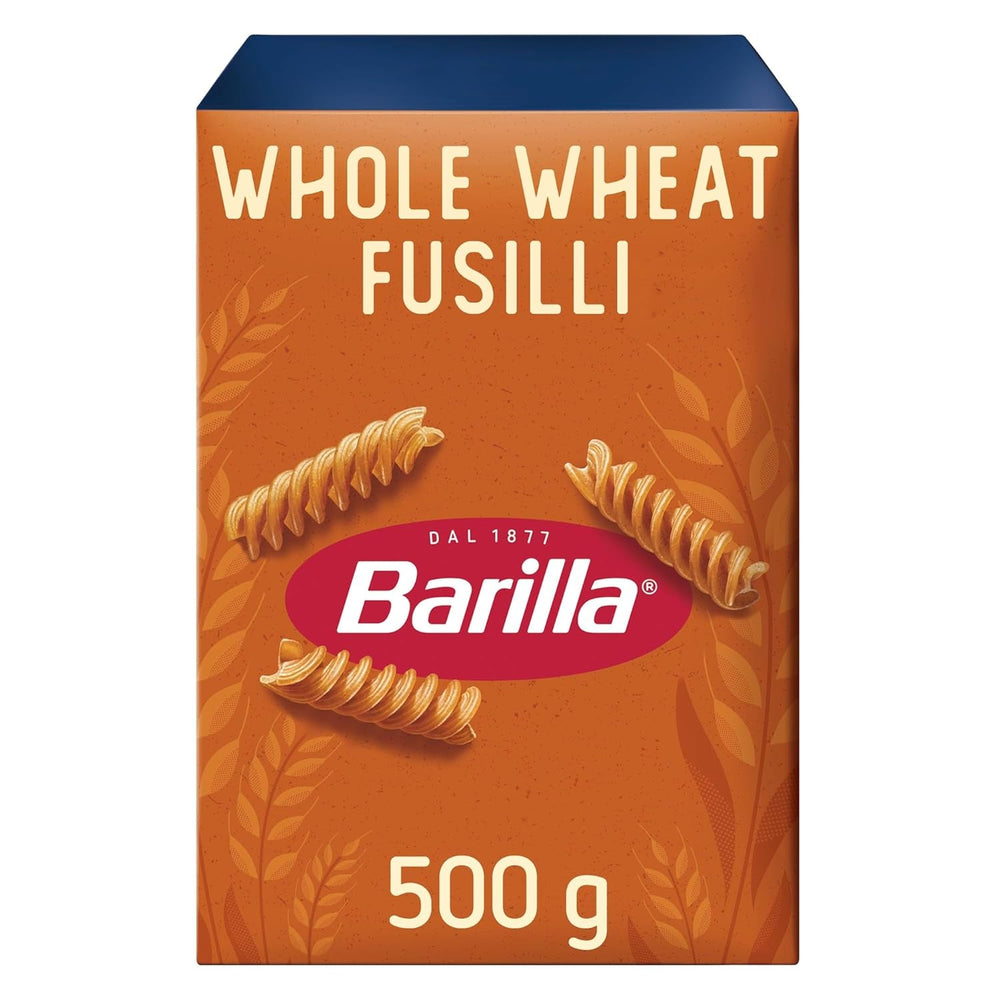 Barilla Pasta Integrale Fusilli – Paste integrale din griș cu fibre naturale, 500 g