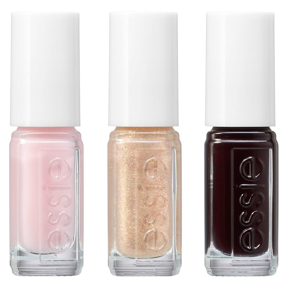 Kit Essie Mini Trio XMAS, nr. 13 Mademoiselle + nr. 49 Wicky + nr. 570 Mani Thanks, 3 x 15 ml