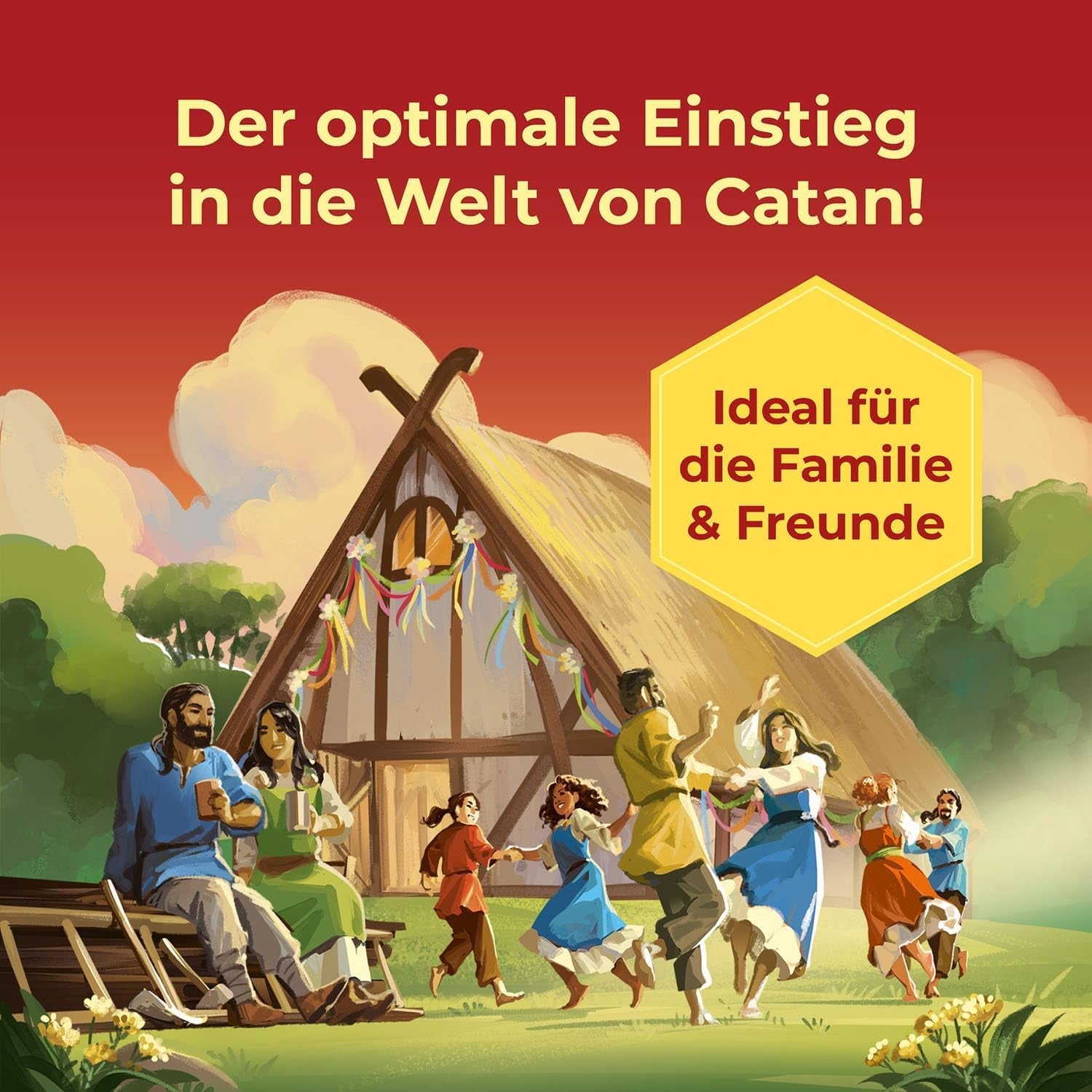 KOSMOS 684655 Catan - Jocul, Coloniștii din Catan, Joc de strategie pentru 3-4 jucători cu vârsta de 10 ani și peste, Joc de societate clasic, Joc de familie, Joc de petrecere