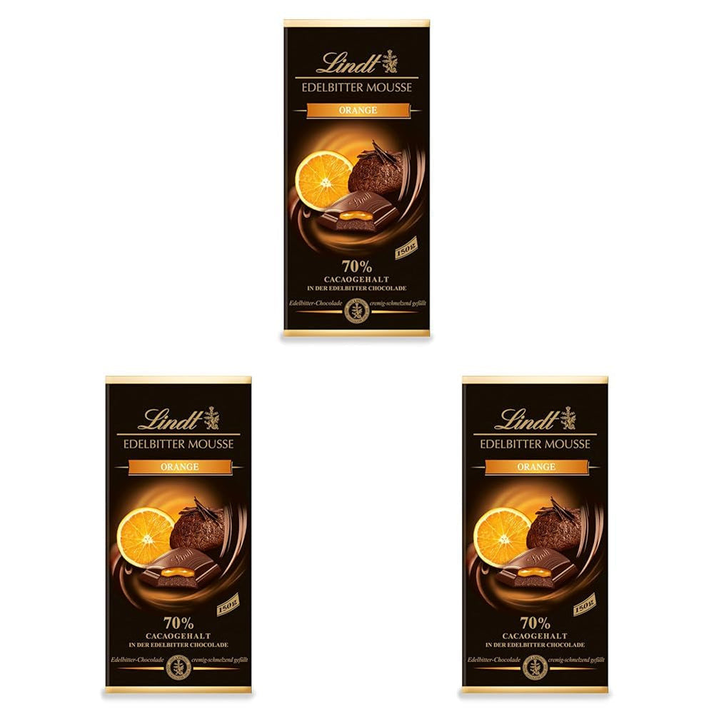 Mousse de ciocolată neagră Lindt cu chili și vișine | Baton 150g | Cu 70% conținut de cacao și umplutură de mousse de ciocolată neagră și chili cu vișine | Baton de ciocolată | Ciocolată neagră