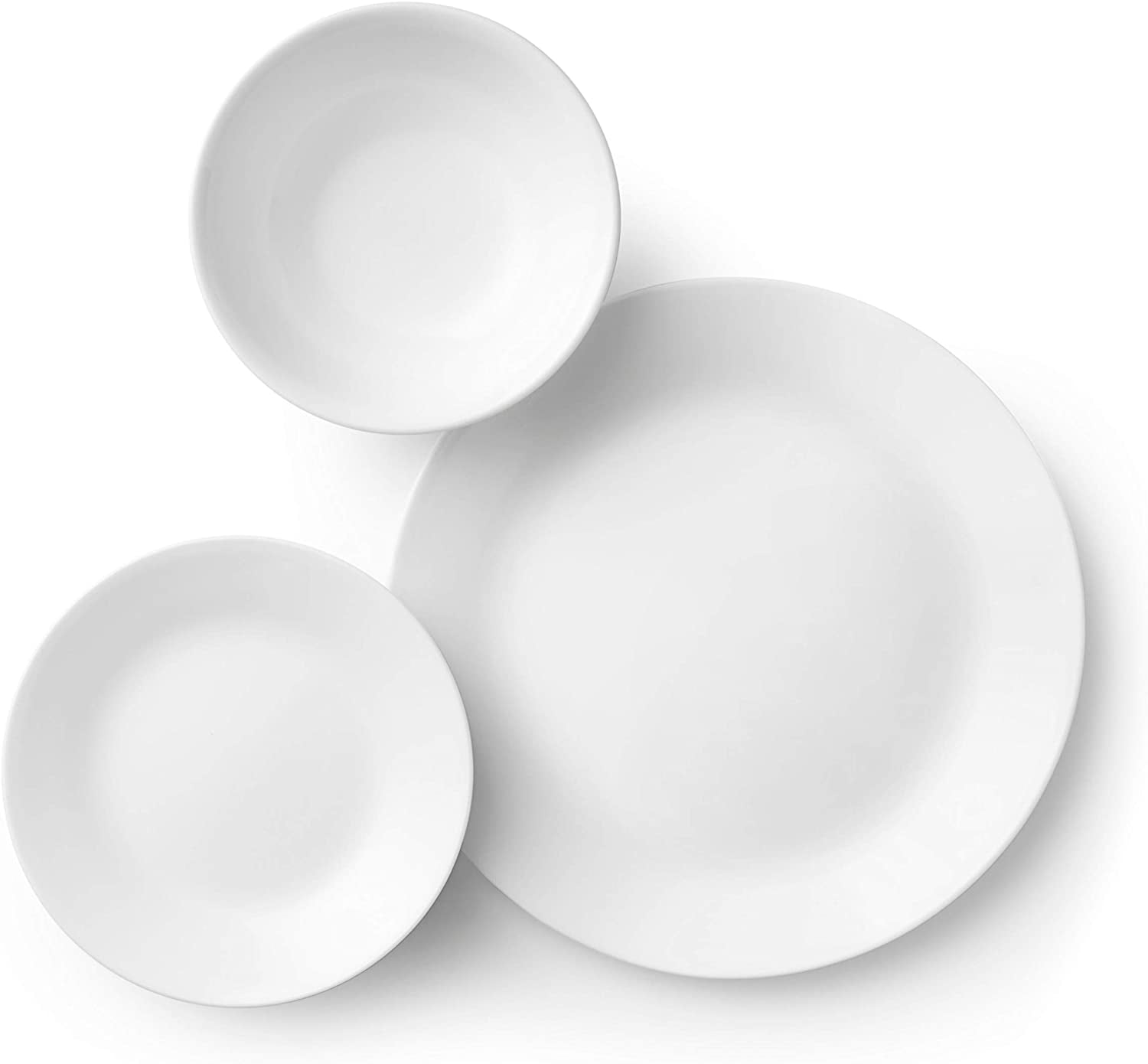 Set de veselă pentru 6 persoane, 18 piese, rezistent la ciobire, alb iernii, informații nedisponibile, alb iernii