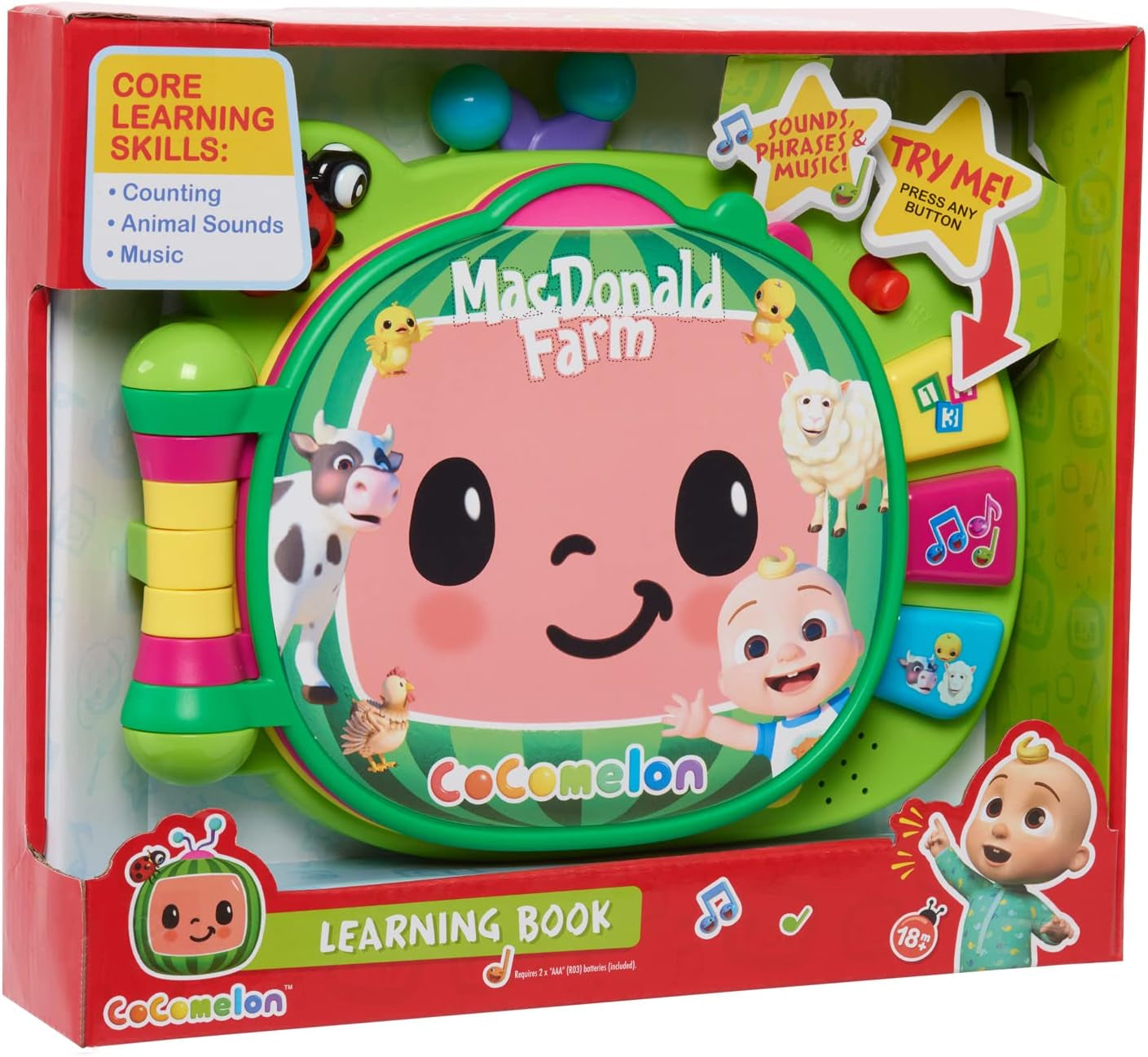 CoComelon , carte de învățare J.J, funcții de învățare și electronice, jucărie pentru copii de la 18 luni, CCM10 (versiune franceză) Jucarii Bebe Naty Shop