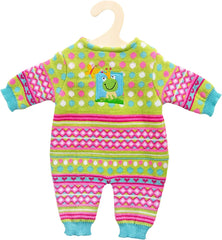Heless 1666 - Strickstrampler für Puppen, Froschi, Größe 28 - 35 cm