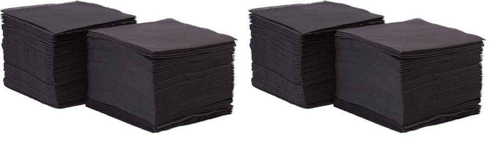Saten Ser22104961 Coktail, șervețel 20 X 20, 2 straturi, 1/4 fold, 100 șervețele, Punta-Punta, negru