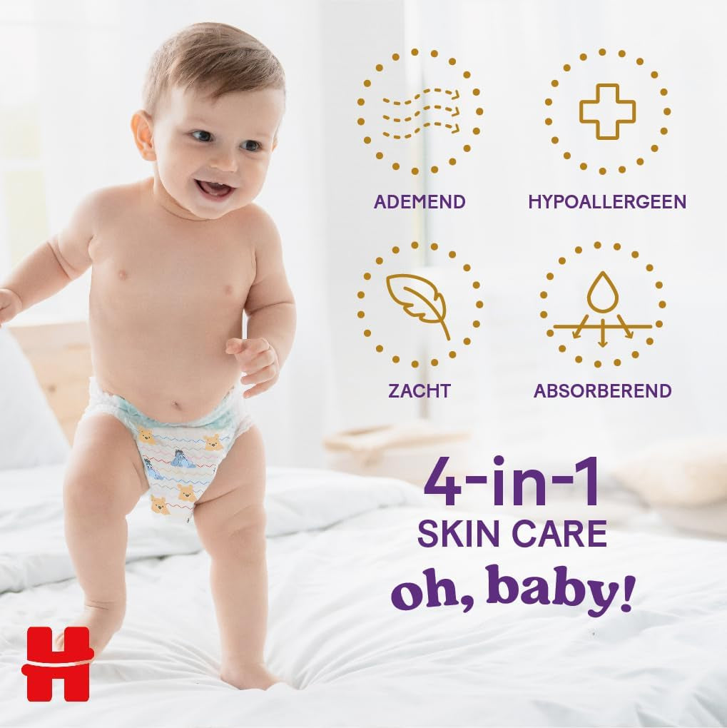 Scutece Huggies Extra Care, mărimea 5 (12-17 kg), design Disney, 96 de bucăți