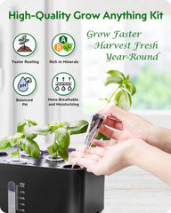 Set de capsule hidroponice cu 166 de piese: kituri Grow Anything pentru plante – inclusiv bureți de creștere, cupole de creștere, etichete pentru hrana pentru plante A&B – accesorii hidroponice pentru majoritatea