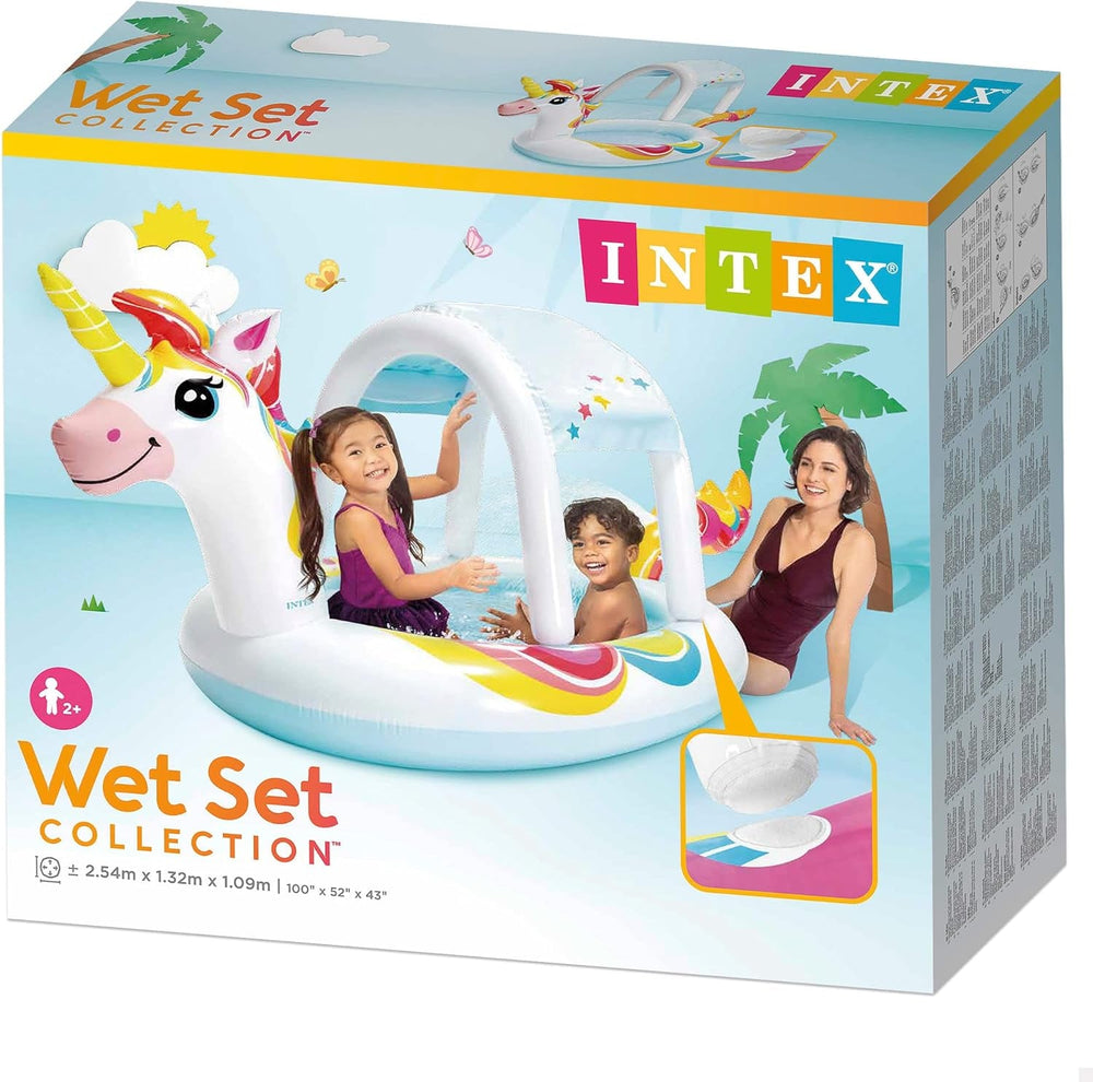 Piscină spray Intex Unicorn, umflată, dimensiuni: 254 cm x 132 cm x 109 cm (58435NP)