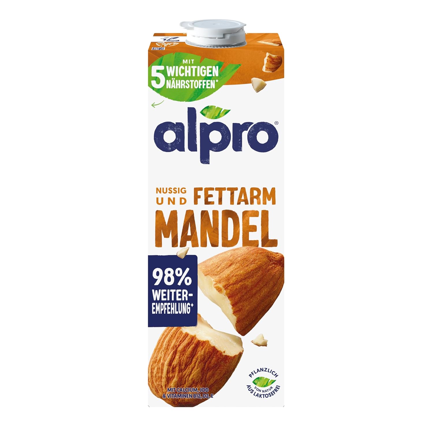 Alpro Mandeldrink Fără Zahăr - Sursă De Calciu Și Vitamine