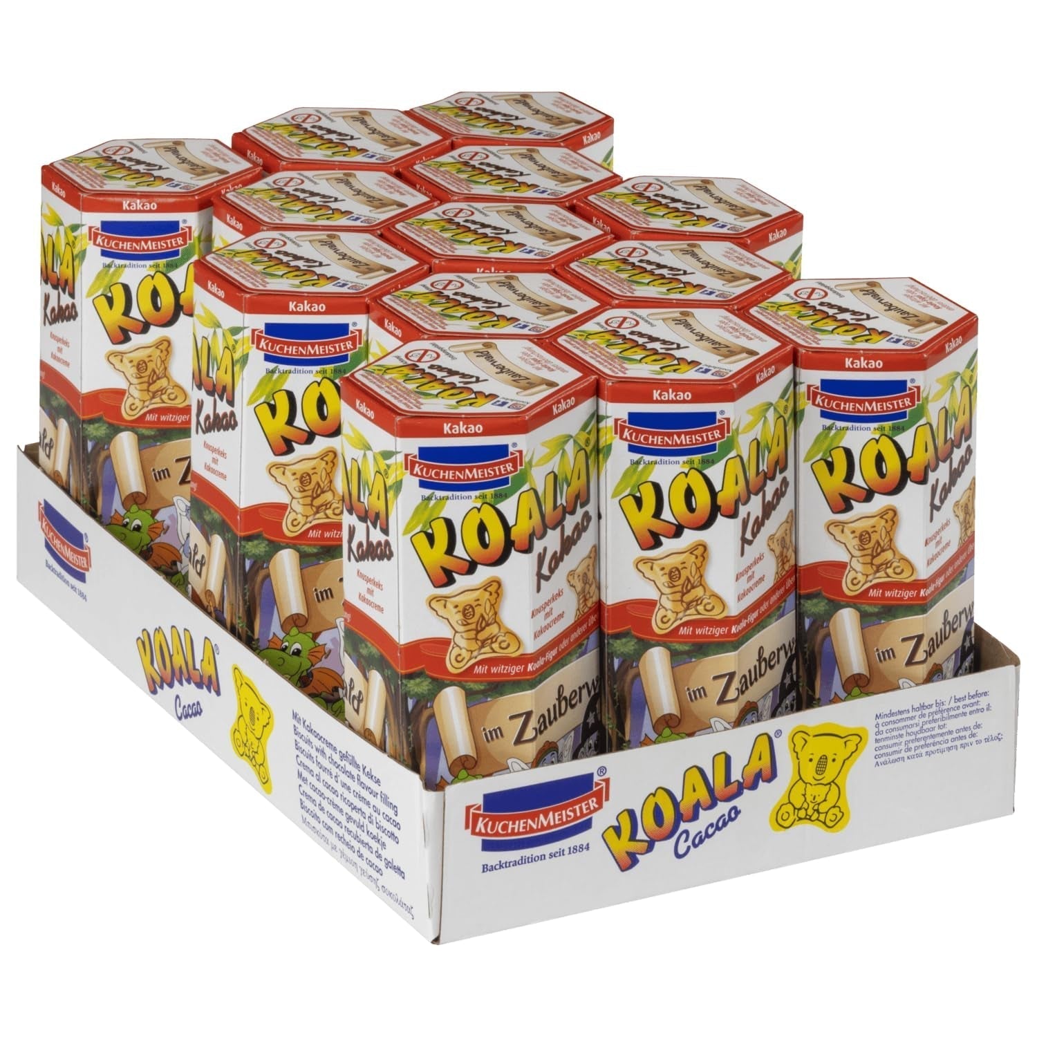 Fursecuri Kuchenmeister Koala | Umplutură cu cremă de cacao 75g | Fursecuri crocante | Umplute cu cremă delicioasă de cacao | Distracție supremă la gustări | (1 x 75g)