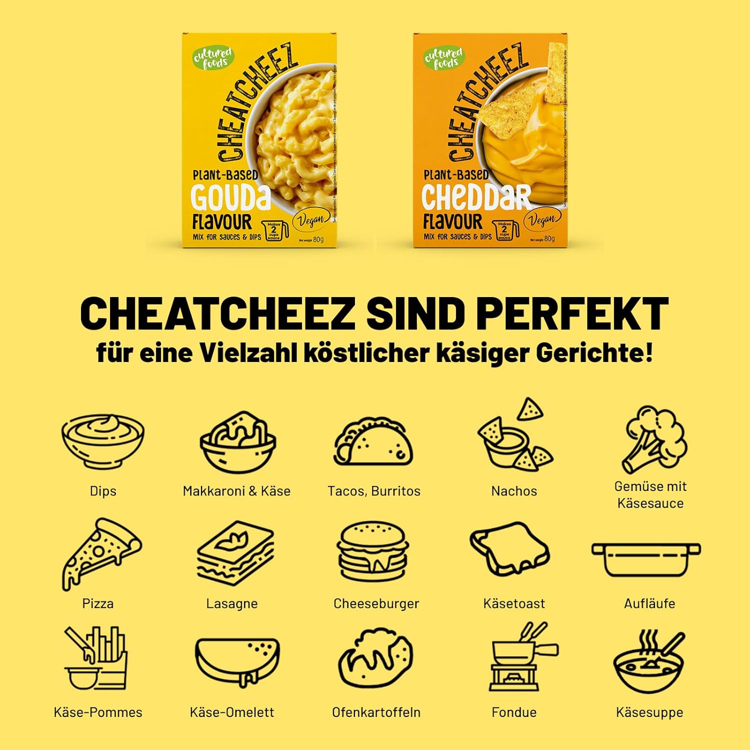 Cultured Foods CHEATCHEEZ Veganer Gouda Sauce - Fără Lactoză și Gluten