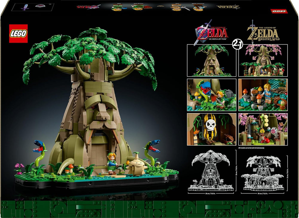 LEGO The Legend of Zelda Deku-Baum 2-in-1 - Sammlerstück zum Ausstellen mit Prinzessin Zelda & 3 Link Minifiguren - Bauset für Erwachsene & Geschenkidee für Videospiel-Fans - 77092