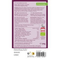 Aronia ORIGINAL, Fructe de aronia deshidratate, fără conservanți, fără zahăr adăugat, 500 grame Produse deshidratate Naty Shop