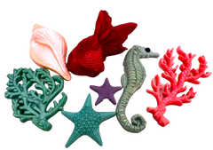 Set decoratiuni comestibile, Animale marine Decoratiuni din Pasta de Zahar Nati Shop