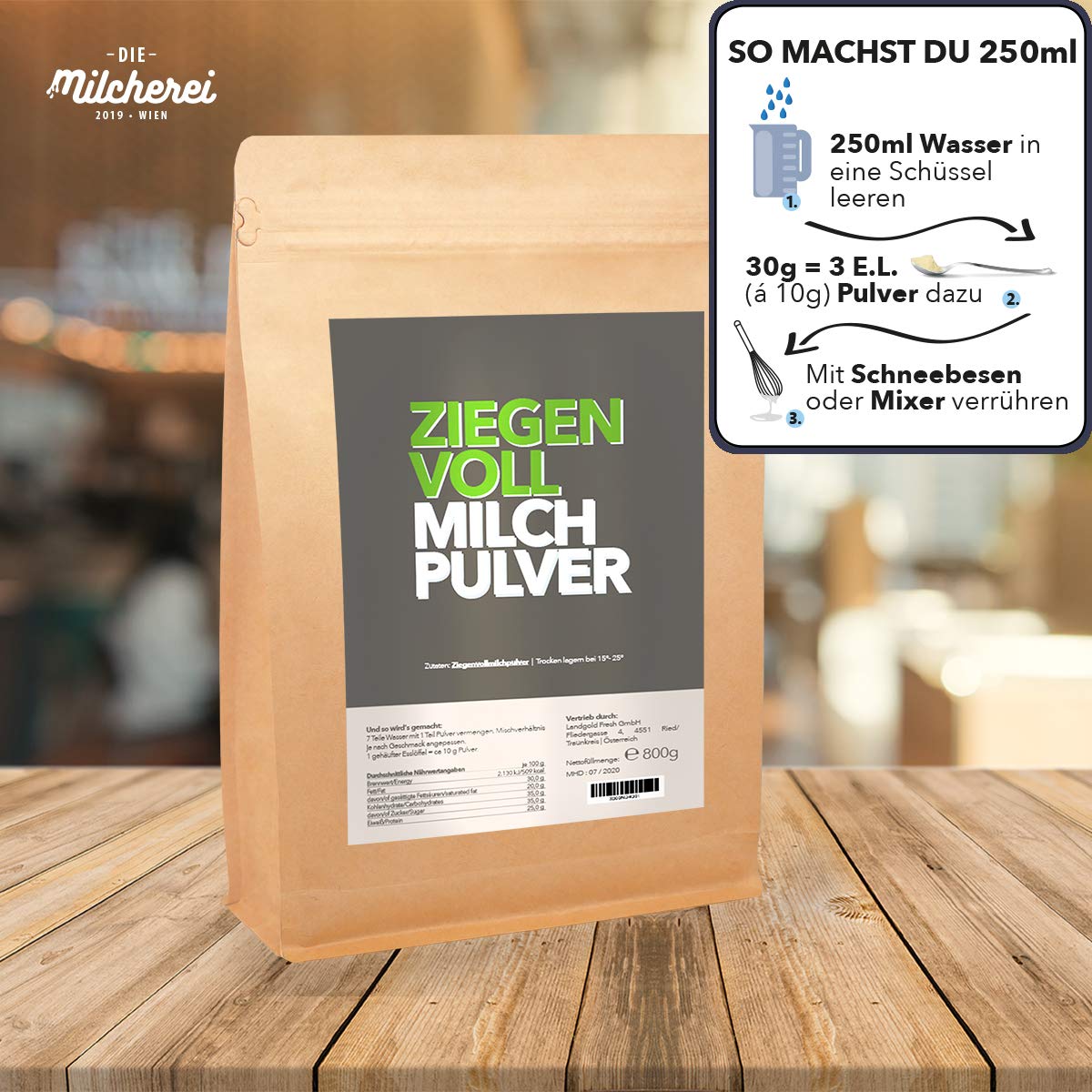 Milcherei Pulbere Lapte de Capră - Fără Aditivi Regional 800g
