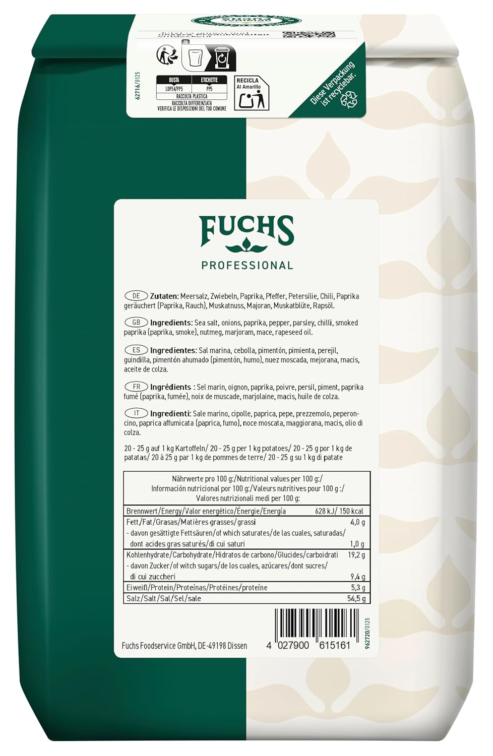 Fuchs Professional Condiment Pentru Cartofi Prăjiți - Gust Intens
