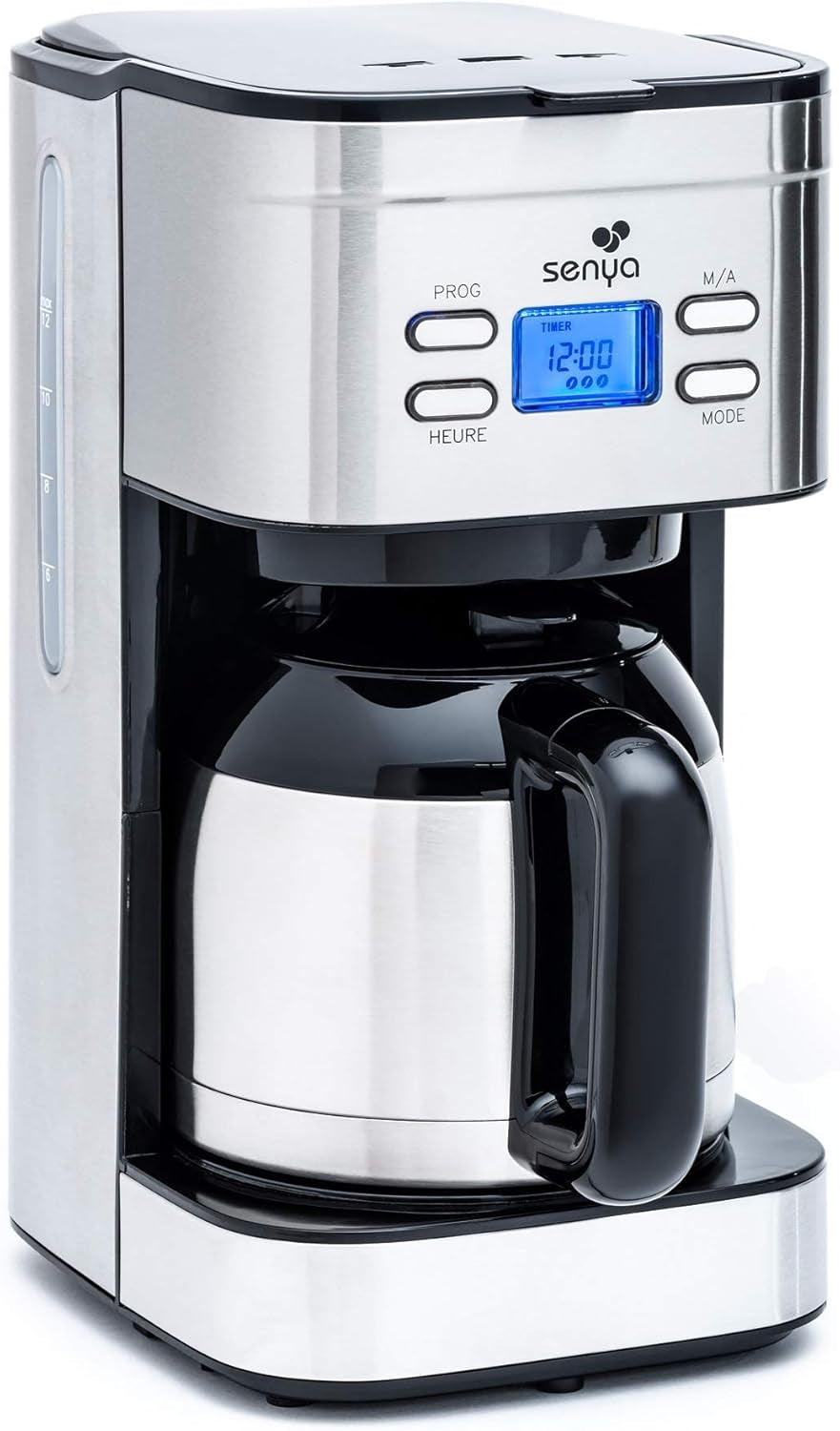 SYBF-CM025 Cafetieră pentru cafea caldă, oțel inoxidabil, 1,2 litri, oțel inoxidabil