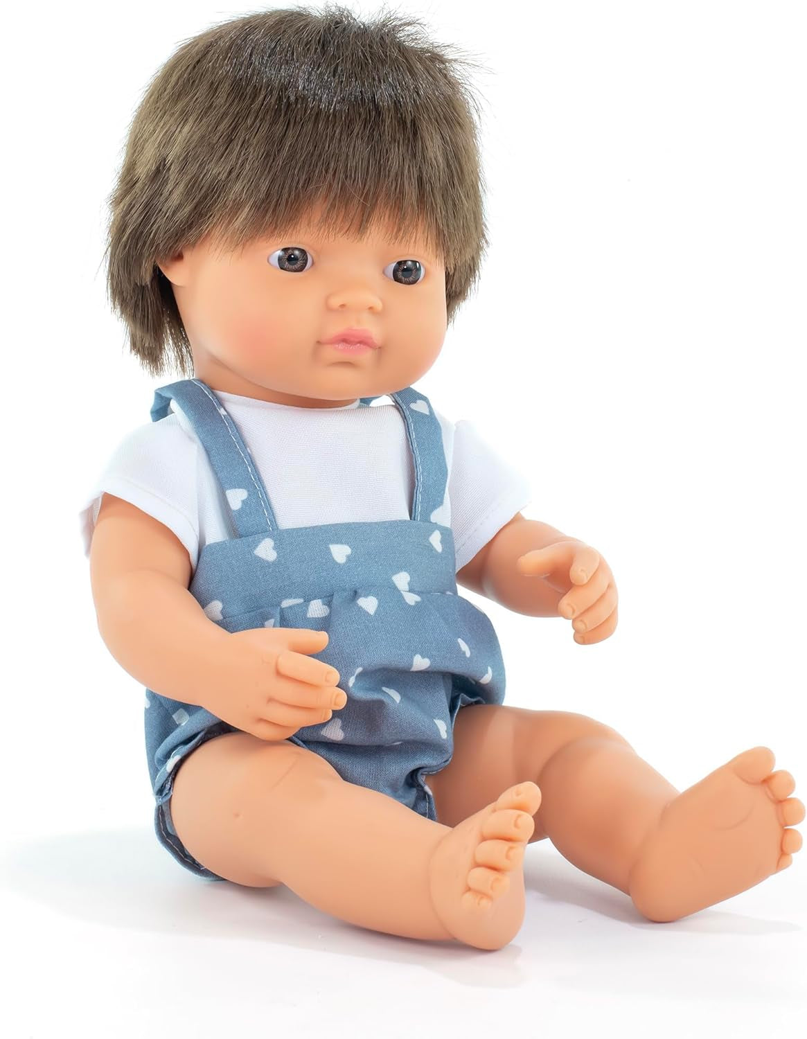 Miniland Puppe, 38cm, europäisches Mädchen mit Vitiligo. In Spanien hergestellt. Anatomisch korrekt. My Friend & Me Collection