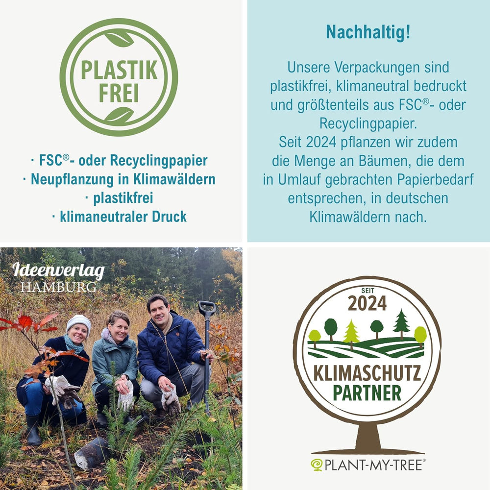 10x "Glück to grow" Samenbomben als Glücksbringer 2026 & Blumensamen Geschenk | Mitbringsel Erwachsene & kleine Gastgeschenke Silvester - Kleeblatt Glücksbringer Prüfung - inkl. Geschenkkarten Set