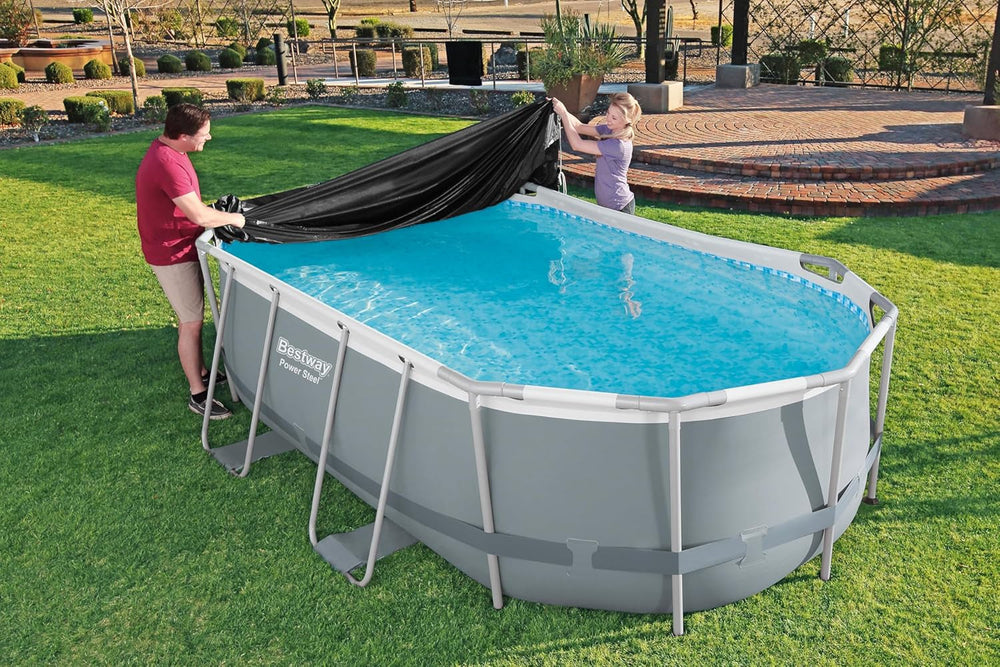 Prelată Bestway din PVC 427 x 250 cm, neagră, ovală