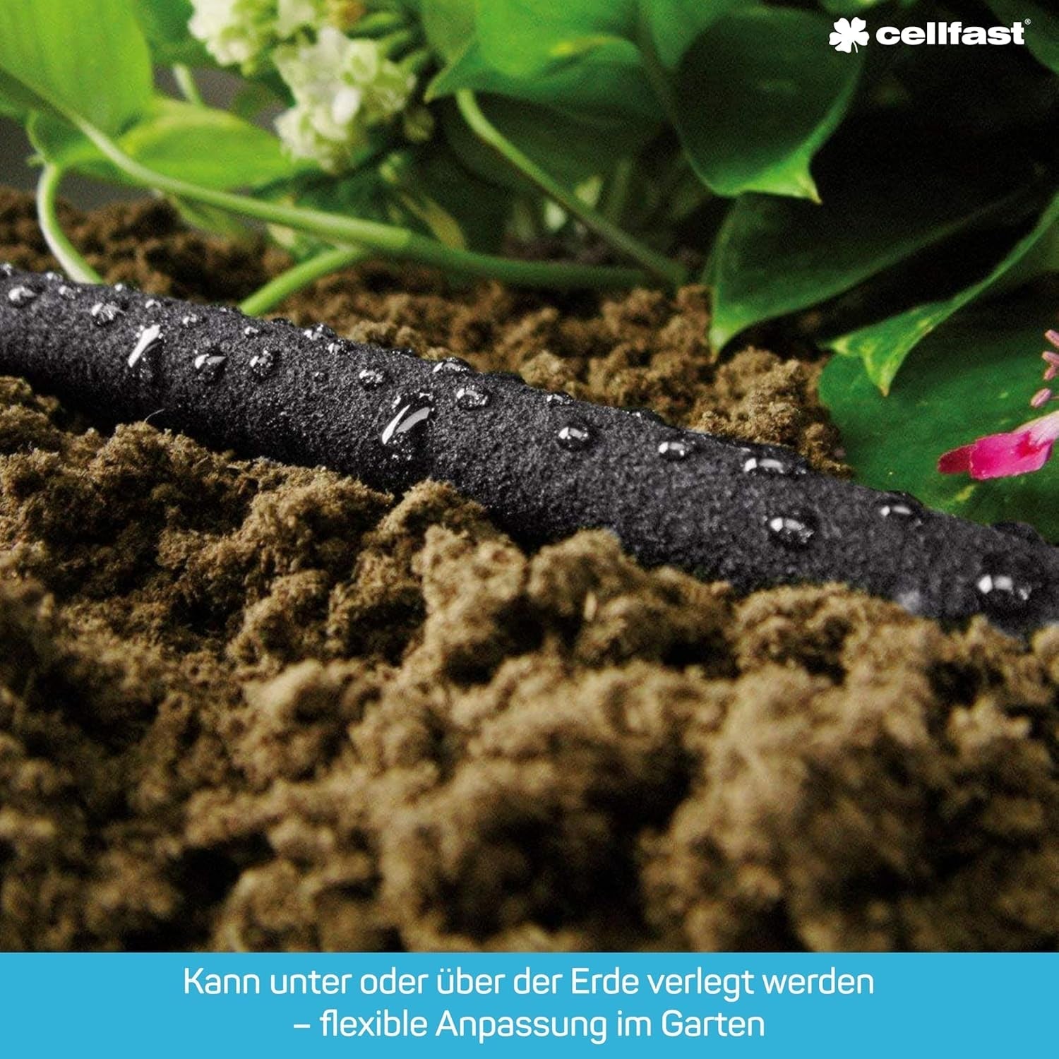 Furtun de irigare prin picurare, furtun de irigare, 1/2" 7,5 m, set furtunuri 3 piese