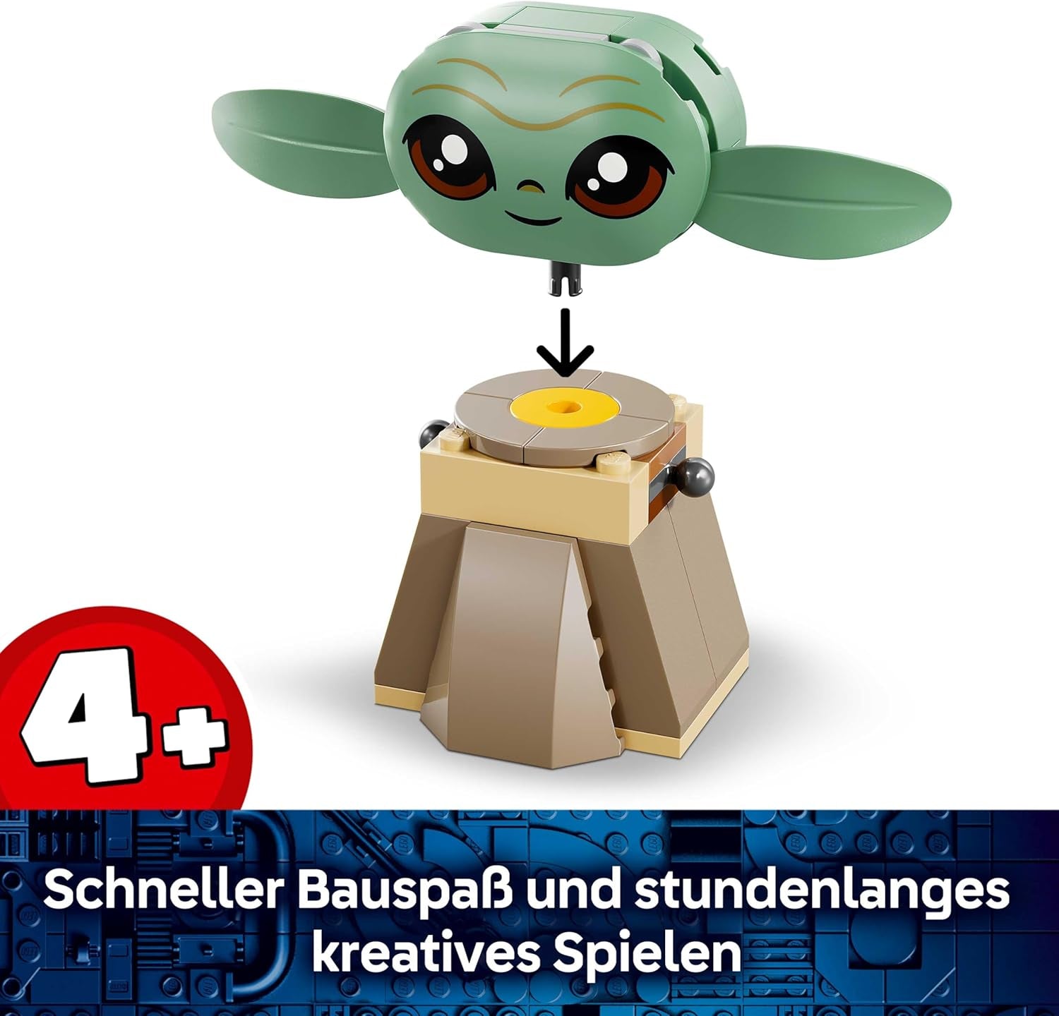LEGO Star Wars 75443 Grogus Zuhause - Spielzeug mit Grogu Figur & Sorgan Frosch sowie Katapult & blauen Makronen - Geschenk für Jungen & Mädchen ab 4 Jahren und Fans von The Mandalorian