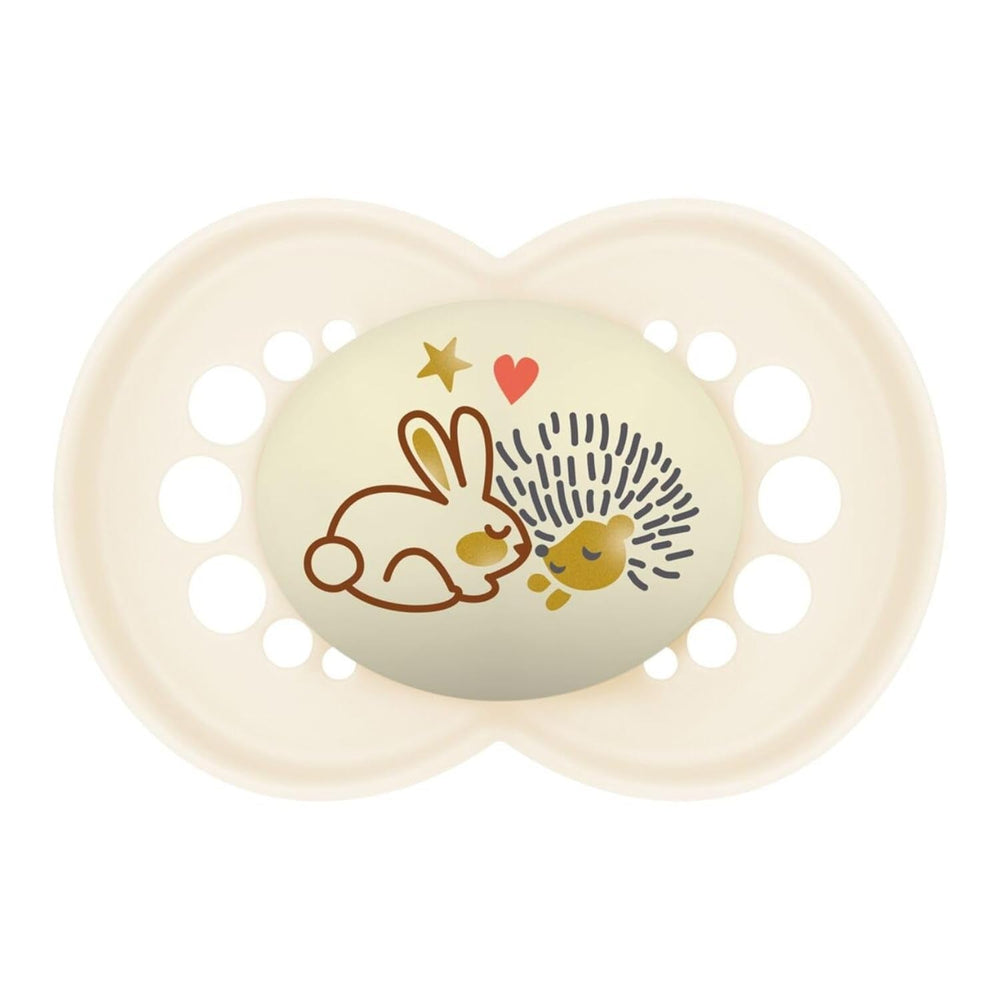 MAM | Suzetă originală bej 18+ luni (pachet de 3) selecție aleatorie de culori - Tetină simetrică din silicon ultra-moale - Suzetă pentru bebeluși cu formă anatomică pentru o dezvoltare optimă a gurii