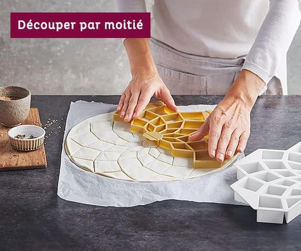 Formă de copt în formă de floare Betty Bossi – Formă creativă pentru foietaj și fursecuri – Depozitare practică, se poate spăla în mașina de spălat vase – Gustări și aperitive perfecte
